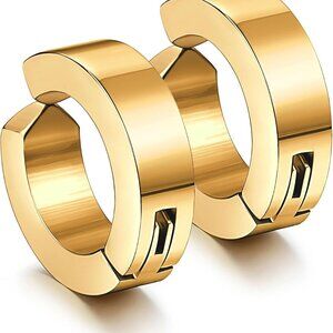 Classic Hoop Clip On Earrings - Stylish Non-Piercing Design for All Occasions